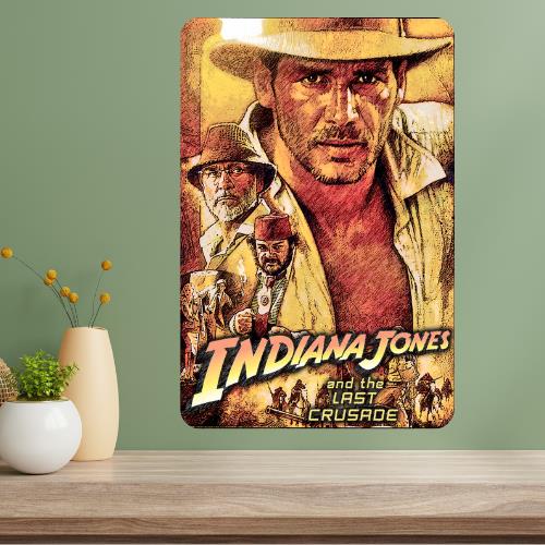 Home Cinema Decor - Poster Logam Film Klasik Indiana Jones
