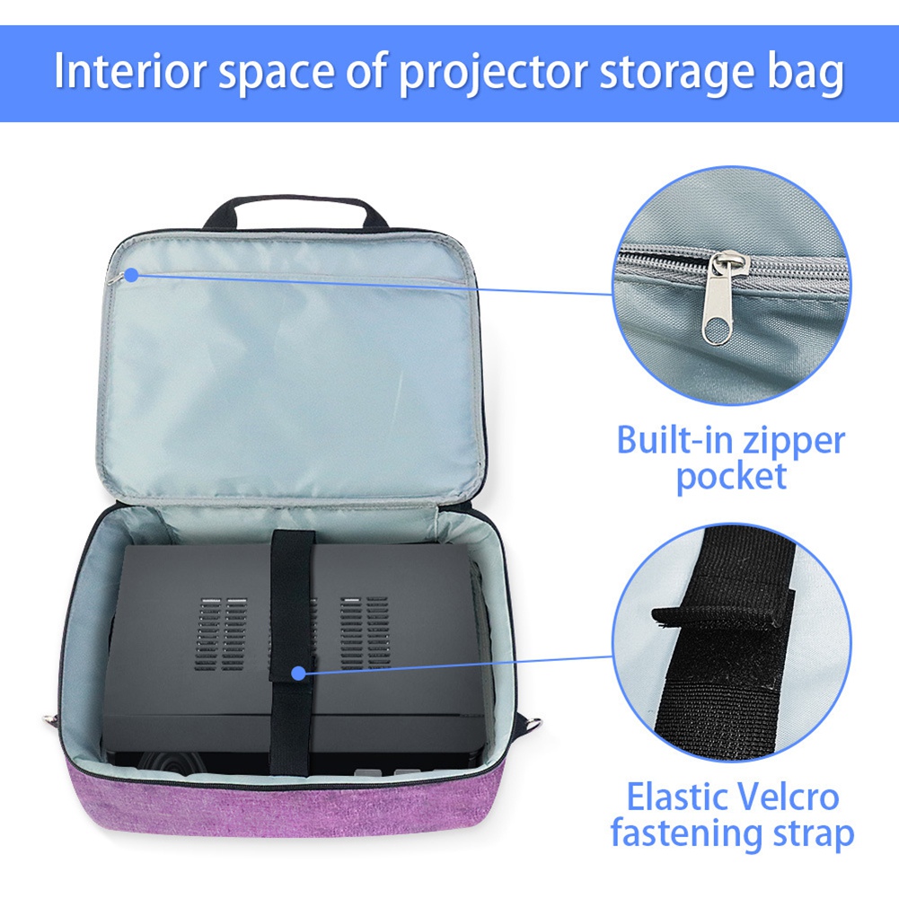 Projector Carrying Bag - Tas Proyektor Dengan Kantong Penyimpanan Aksesoris,
