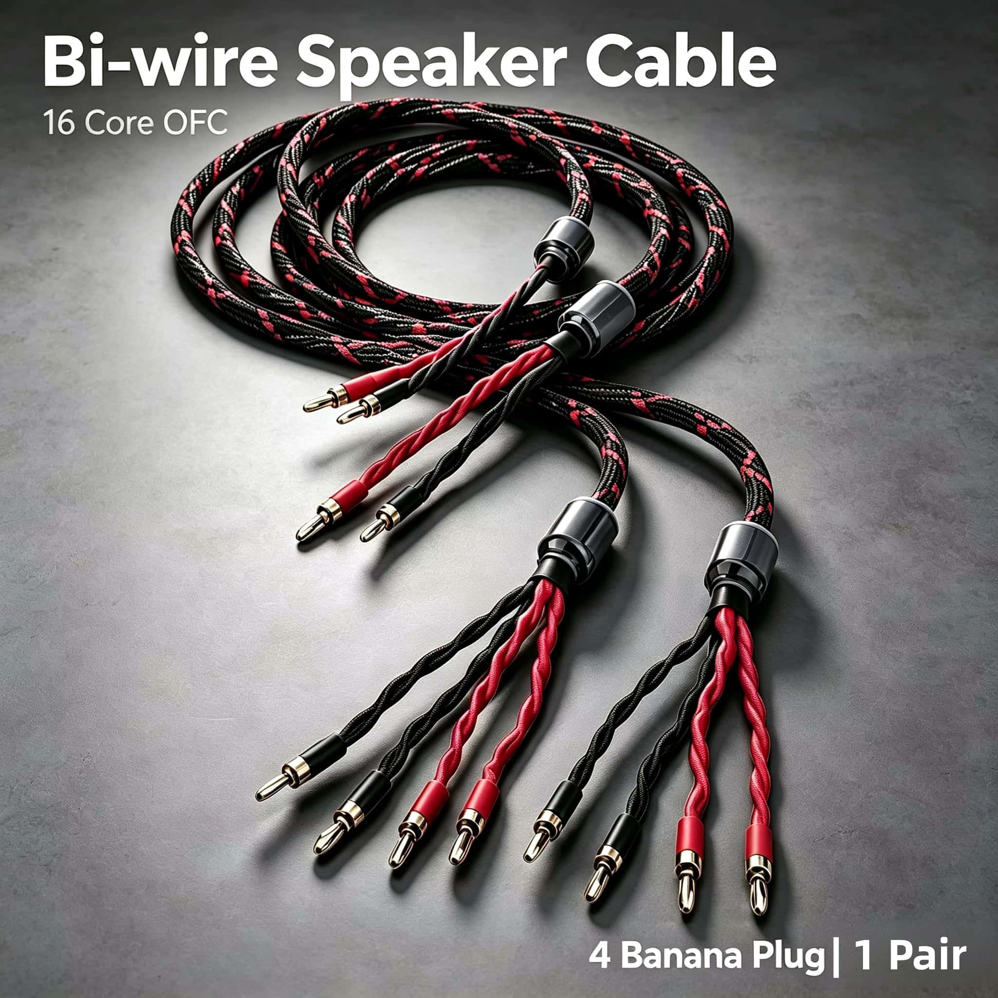 16 Core OFC Bi-Wire Kabel Spea - Home Cinema Sound System ulasan dan harga