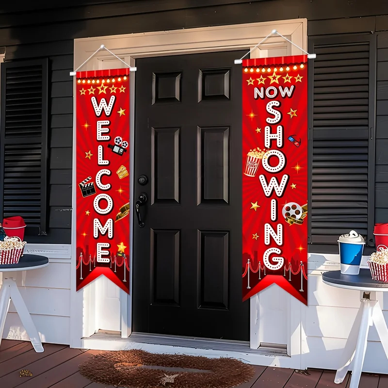1 pasang, spanduk selamat data - Home Cinema Events ulasan dan harga