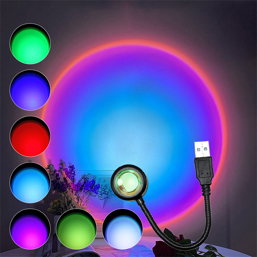 Lampu Proyektor LED USB Sunset - Home Cinema Led Projector ulasan dan harga