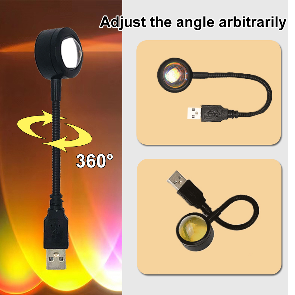 1x USB Lampu Matahari Terbenam - Home Cinema Led Projector ulasan dan harga