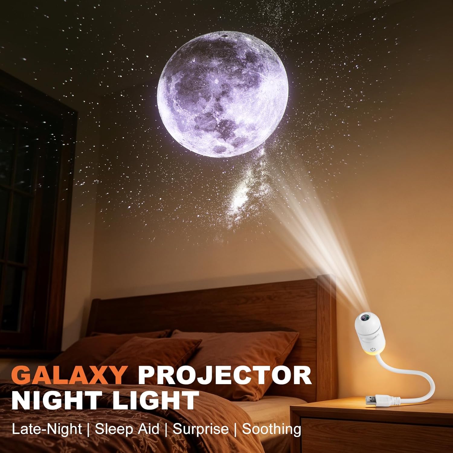 Lampu Malam Proyektor Galaksi, - Home Cinema Led Projector ulasan dan harga