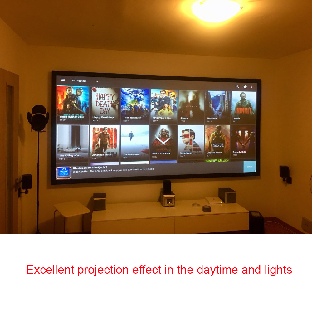 Salange layar proyektor, 60 10 - Home Cinema Led Projector ulasan dan harga