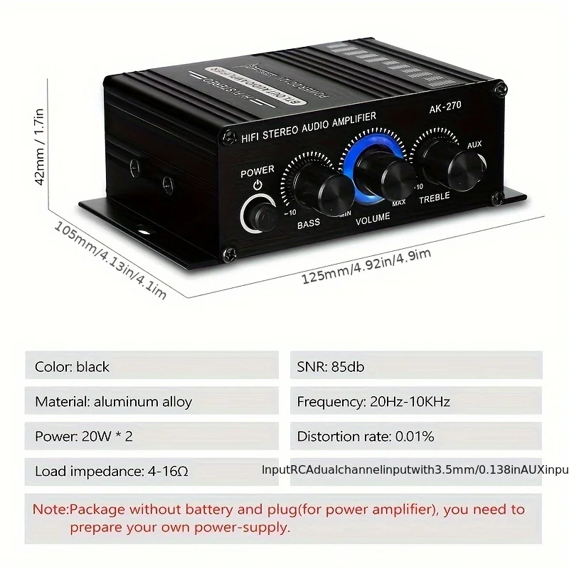 AK-270 400W Amplifier Daya Min - Home Cinema Sound System ulasan dan harga